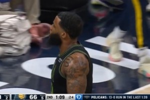 半岛体育-大举反击！鹈鹕连中三分 1分39秒回敬13-0高潮追到3分打停步行者